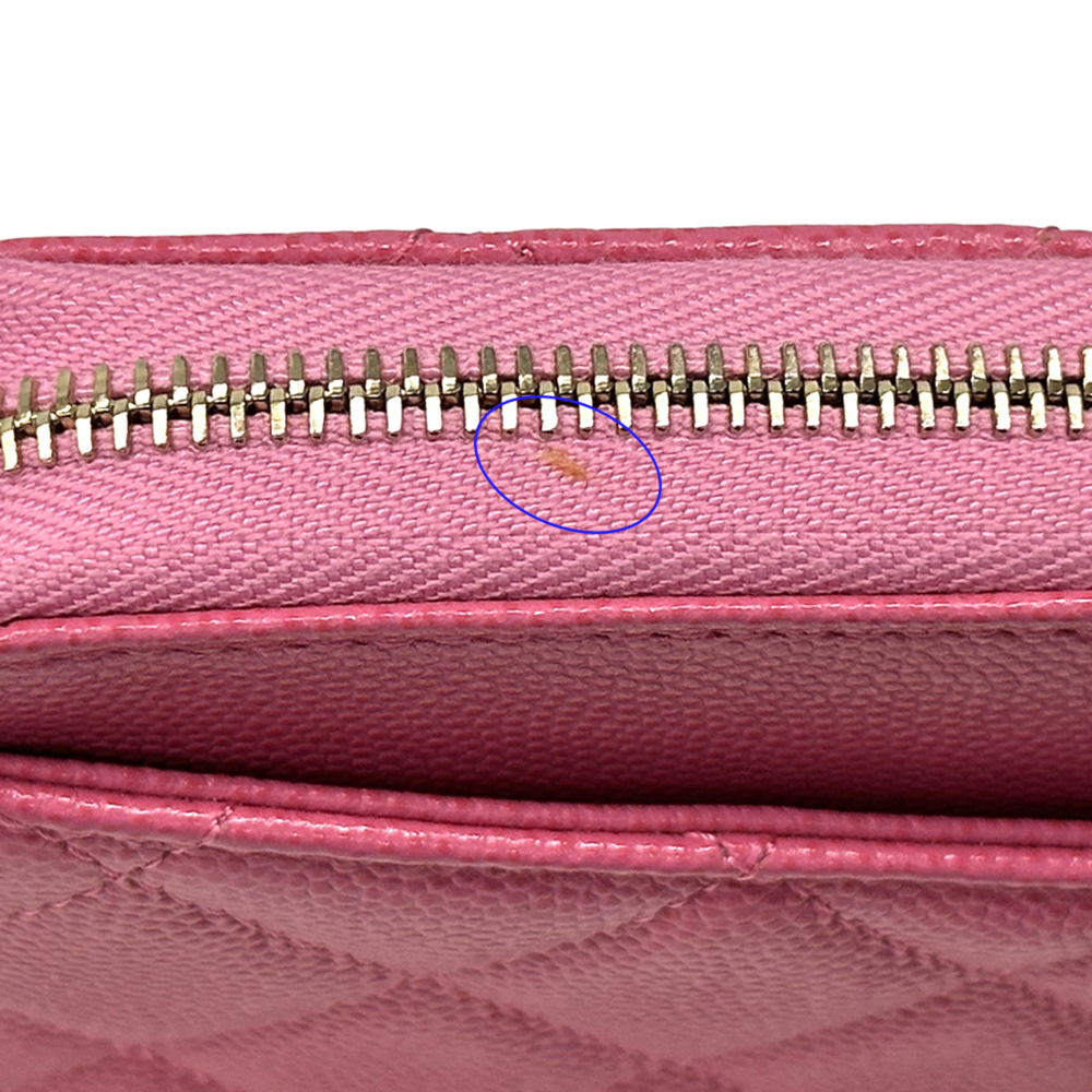 CHANEL Authentic Pink Caviar Leather Wallet - Picture 10 of 12